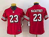 Women's San Francisco 49ers #23 Christian McCaffrey New Red 2023 F.U.S.E. Vapor Untouchable Football Stitched Jersey(Run Small),baseball caps,new era cap wholesale,wholesale hats